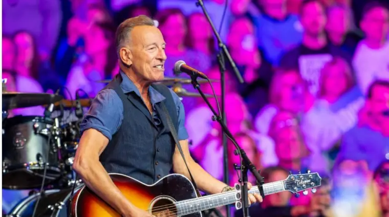 Bruce Springsteen performs on stage at the Liacouras Center in Philadelphia. Philadelphia^ PA USA - October 28^ 2024: