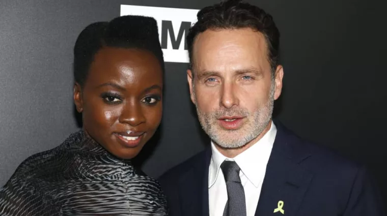 Andrew Lincoln and Danai Gurira at the premiere of AMC's 'The Walking Dead' Season 9 held at the DGA Theater in Los Angeles^ USA on September 27^ 2018.