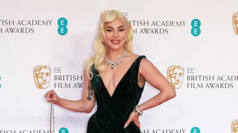 Lady Gaga attends the EE British Academy Film Awards 2022 at Royal Albert Hall in London^ England.