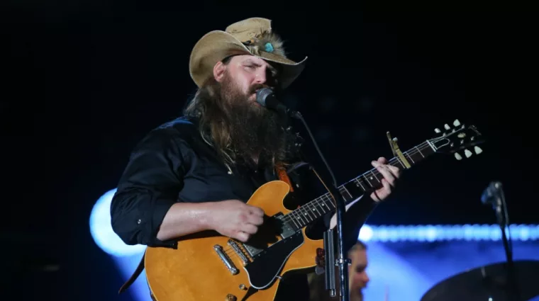 Chris Stapleton performs at the 2018 CMA Fest at Nissan Stadium on June 9^ 2018 in Nashville^ Tennessee.
