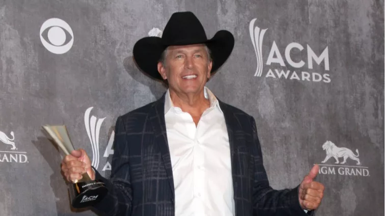 George Strait at the 2014 Academy of Country Music Awards - Arrivals at MGM Grand Garden Arena on April 6^ 2014 in Las Vegas^ NV