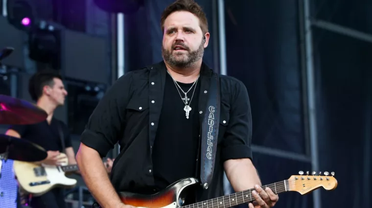 Randy Houser performs during Luke Bryan's 'Kick The Dust Up' Tour at Vanderbilt Stadium on July 11^ 2015 in Nashville^ Tennessee.