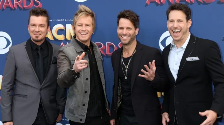 Barry Knox^ Josh McSwain^ Matt Thomas^ Scott Thomas^ Parmalee at the Academy of Country Music Awards 2018 at MGM Grand Garden Arena on April 15^ 2018 in Las Vegas^ NV