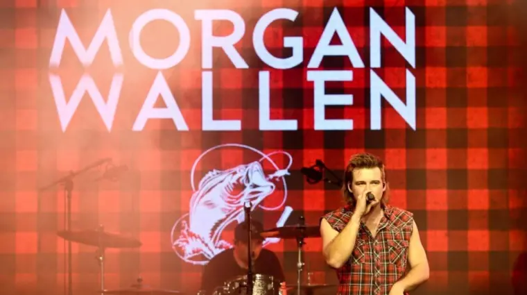 Morgan Wallen performs at CMT's RAMJAM on June 3^ 2019 at TopGolf in Nashville^ Tennessee.