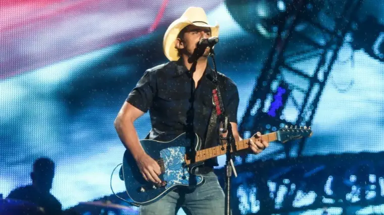 Brad Paisley performs onstage at the 2015 FarmBorough Festival - Day 2 at Randall's Island on June 27^ 2015 in New York City.