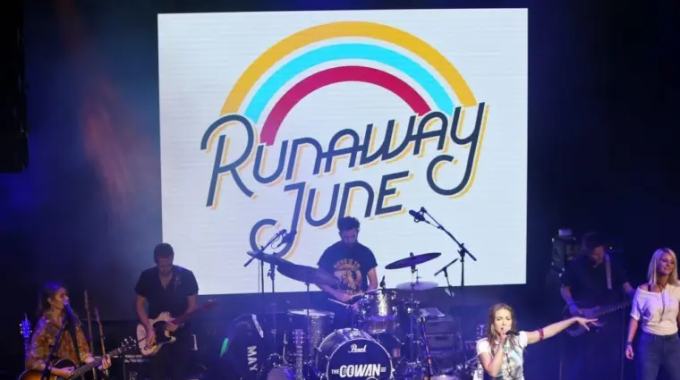 Runaway June perform at CMT's RAMJAM at TopGolf on June 3^ 2019 in Nashville^ Tennessee.