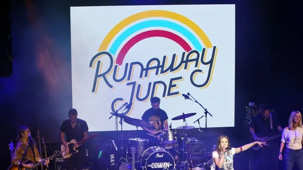 Runaway June perform at CMT's RAMJAM at TopGolf on June 3^ 2019 in Nashville^ Tennessee.