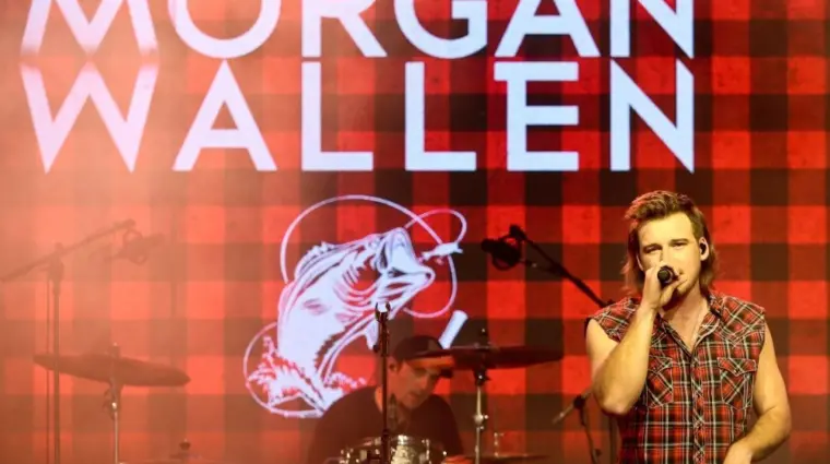 Morgan Wallen performs at CMT's RAMJAM on June 3^ 2019 at TopGolf in Nashville^ Tennessee.