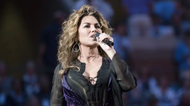 Shania Twain performs during opening ceremony at US Open Championships day 1 at Billie Jean King Tennis center New York^ NY USA - August 28^ 2017