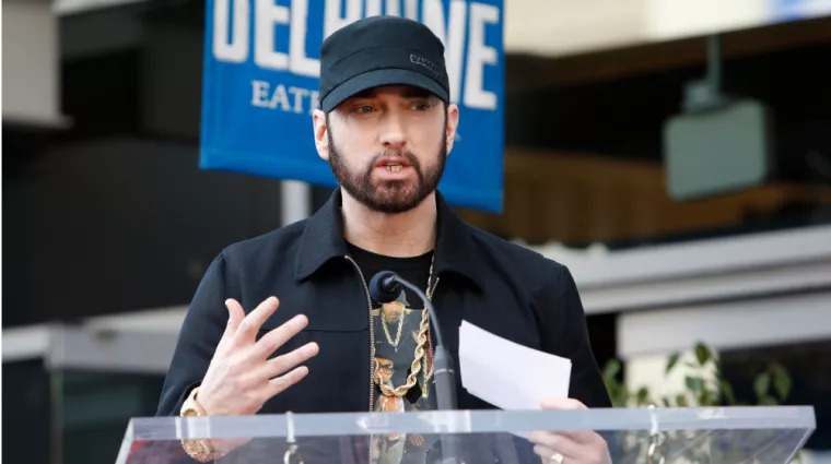 Eminem on the Hollywood Walk of Fame on January 30^ 2019 in Los Angeles^ CA