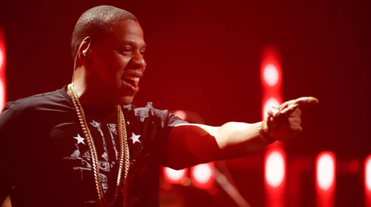 September 23^ 2011 - Jay-Z performs at the inaugural iHeartRadio Music Festival at the MGM Grand Garden Arena.