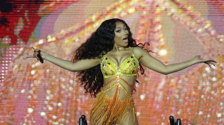 Megan Thee Stallion performs at Bonnaroo music festival. Manchester^ Tennessee USA - 06-16-2024