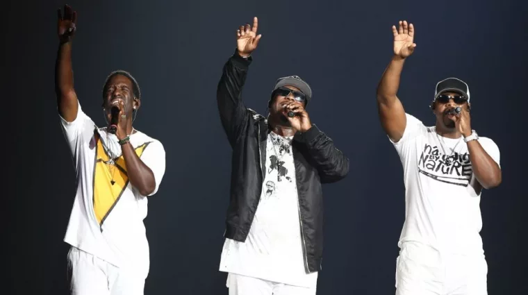 Shawn Stockman^ Wanya Morris and Nathan Morris of Boyz II Men perform at NYCB Live at the Nassau Veterans Memorial Coliseum on July 7^ 2017 in Uniondale^ New York.