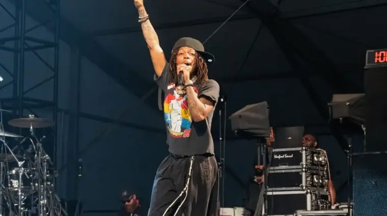 JID performs at Bonnaroo music festival Manchester^ Tennessee USA - 06-17-2023