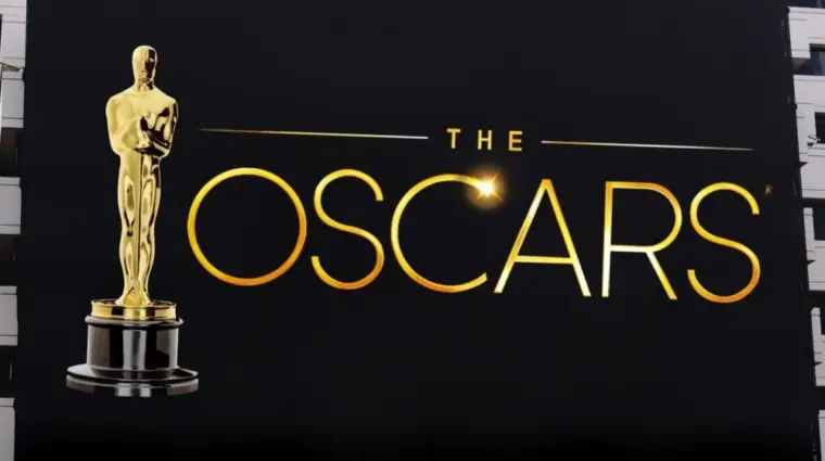 The words "Oscars"on a black LED billboard advertising. are awards for artistic and technical merit for the American film industry. Oscars ceremony held at the Dolby Theatre