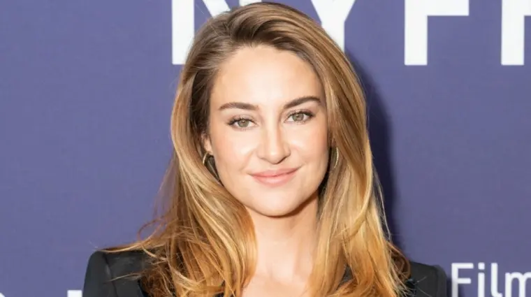 Shailene Woodley wearing dress by Armani attends premiere of biopic Ferrari during closing night of New York Film Festival at Alice Tully Hall in New York on October 13^ 2023