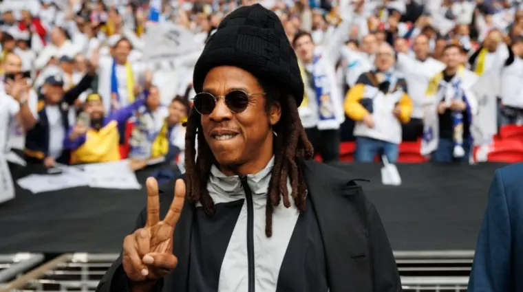 Jay-Z during Champions League 2024 final game between Borussia Dortmund and Real Madrid at Wembley Stadium^ London^ United Kingdom London^ United Kingdom - 06 01 2024