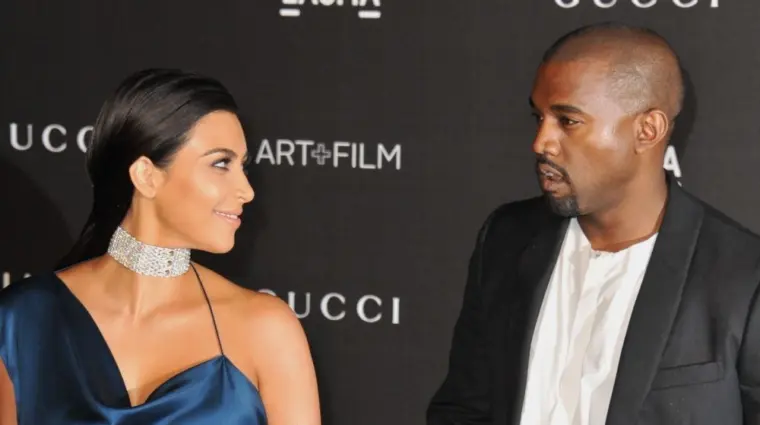 Kim Kardashian & Kanye West at the 2014 LACMA Art+Film Gala at the Los Angeles County Museum of Art. LOS ANGELES^ CA - NOVEMBER 1^ 2014