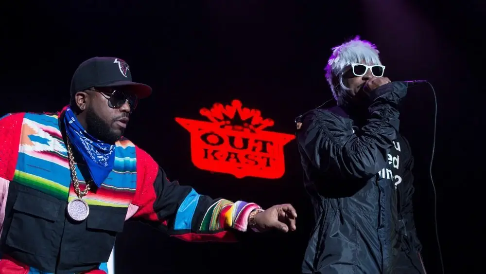 Antwan André Patton aka Big Boi and André Lauren Benjamin aka André 3000 perform as OutKast. San Francisco^ CA/USA: 10/18/14