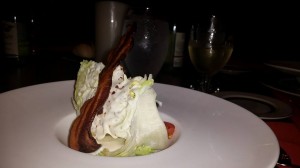 We both had this wedge salad to start!