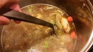 Bringing everything to a boil in my big stock pot.  Then lowered the heat and let it simmer for another hour!