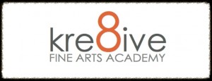 kre8 fine arts logo stacked text