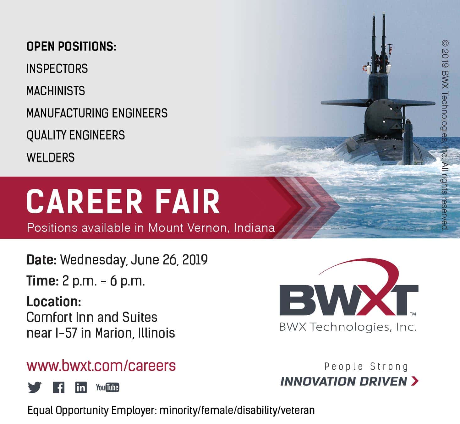 Bwx Technologies Career Fair June 26th New Country Z100