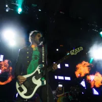 Shinedown bassist Eric Bass at the Rockstar Uproar Festival on September 25^ 2012 in Nampa^ Idaho.
