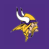 Vector logo of the Minnesota Vikings^ NFL Football Team on purple background
