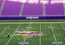 Interior view of U. S. Stadium in Minnesota^ SKOL Vikings MINNEAPOLIS^ MN -November 14 2018