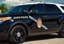 New Mexico State Police cruiser at New Mexico State Police station Alamogordo NM 88310. 18 June 2021