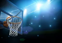 baskeball hoop empty arena