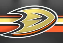 Emblem of the Anaheim Ducks. The Anaheim Ducks are a professional ice hockey team. Logo for presentation or infographics. 3D render. 3D Illustration