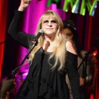 Stevie Nicks of Fleetwood Mac guests with Deer Tick on New Year's Eve at the Brooklyn Bowl music venue. Brooklyn^ New York - December 31^ 2014