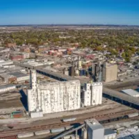 Aerial View of the Omaha Suburb of Fremont^ Nebraska