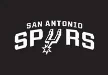 Logo of the NBA's San Antonio Spurs VECTOR LOGO white text/logo on black background