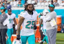 25 XAVIEN HOWARD CB MIAMI DOLPHINS VS JACKSONVILLE JAGUARS PRE SEASON WEEK 3 AUGUST 26^ 2023 EVERBANK STADIUM JACKSONVILLE FLORIDA
