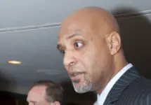 WASHINGTON^ DC APRIL 11: Former Major League Baseball Player Tony Clark attends a luncheon at the National Press Club^ April 11^ 2012 in Washington^ DC