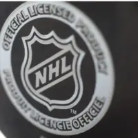 Official game puck from NHL^ National hockey league^ USA.