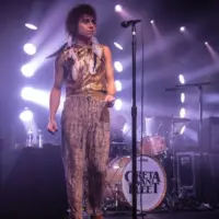 Lead singer Josh Kiszka from greta van fleet^ live at manchester academy uk^ 15th november 2018