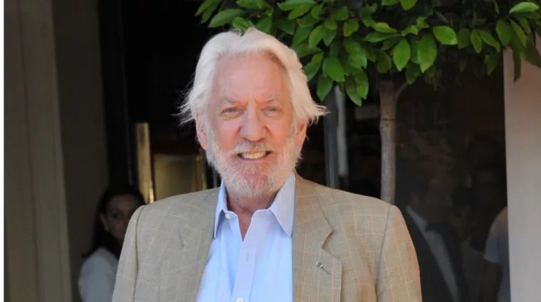 Donald Sutherland at photo call for his movie "The Hunger Games: Mockingjay - Part 1" at the 67th Festival de Cannes. CANNES^ FRANCE - MAY 17^ 2014