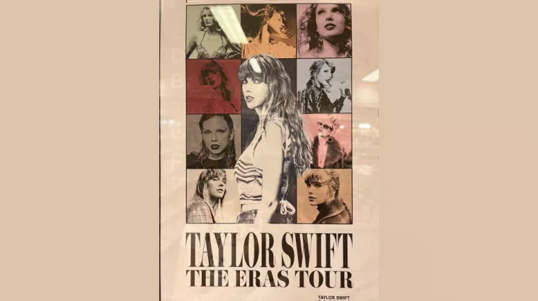 Taylor Swift's Eras Tour Australia: Iconic Concert Poster at Ticket Booth Stand. Sydney^ Australia - March 05^ 2024