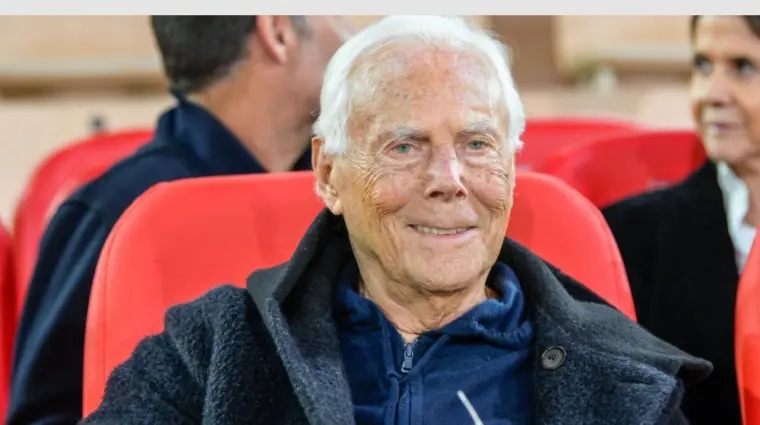 Giorgio Armani is seen during the Basketball Euroleague match between AS Monaco and EA7 Emporio Armani Olimpia Milan in Salle Gaston Medecin in Monaco. 20-03-2024