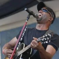 Hootie and the Blowfish lead singer Darius Rucker performs on stage at the 2010 New Orleans Jazz and Heritage Festival. New Orleans^ Louisiana - April 25^ 2010