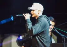 Kane Brown performs on stage during Chris Young's Losing Sleep 2018 World Tour at Infinite Energy Center. DULUTH^ GA^ USA - FEBRUARY 15TH^ 2018
