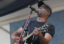 Hootie and the Blowfish lead singer Darius Rucker performs on stage at the 2010 New Orleans Jazz and Heritage Festival. New Orleans^ Louisiana - April 25^ 2010