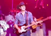Jon Pardi performs onstage during the "All Time High" tour at the Paramount on January 16^ 2016 in Huntington^ New York.