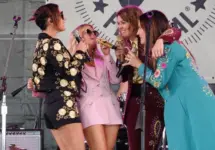 The Highwomen - Amanda Shires^ Brandi Carlile^ Maren Morris^ and Natalie Hemby - play their first set ever at Newport Folk Festival Newport^RI/USA 7/28/19