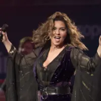Shania Twain performs during opening ceremony at US Open Championships day 1 at Billie Jean King Tennis center New York^ NY USA - August 28^ 2017