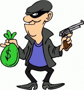 armed bank robbery clip art
